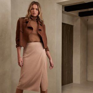 BR Wrap Sweater Midi Skirt-medium